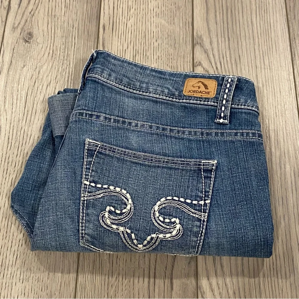 Jordache Jeans Skinny Cropped Women’s Size 6 MediumWash Denim Cuffed Hem Stretch - Picture 11 of 11